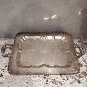 Vintage Silver-Plated Serving Tray